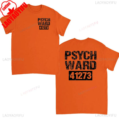 Ward Mental Prison Inmate Novelty Funny Unisex Crewneck T-shirt Summer Fashion Casual Print Tops Cotton Soft Tee