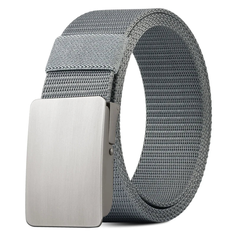 Unisex Canvas Belt Tweed Plaid Casual Polyester Four Seasons Universal Double Color Tweed Plaid Polyester Leisure Belt