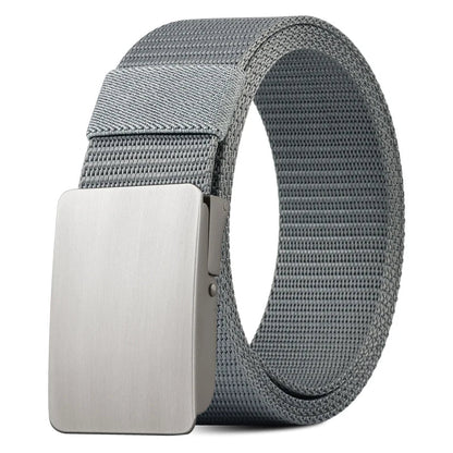 Unisex Canvas Belt Tweed Plaid Casual Polyester Four Seasons Universal Double Color Tweed Plaid Polyester Leisure Belt