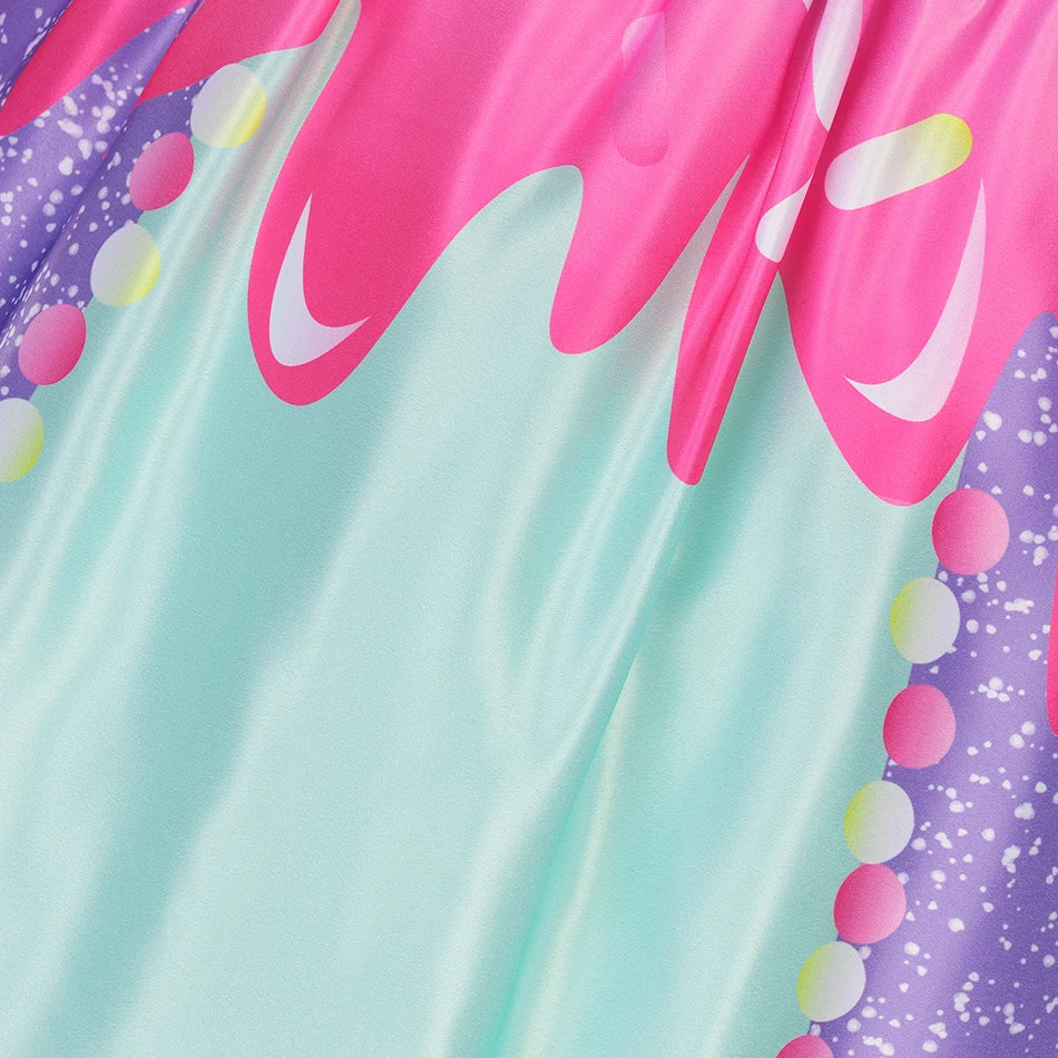 Children's Candy Dress Candy Princess Cosplay Costume Purim Carnival Party Fancy Dress Dress with Candy Hat Suit Prom Costume