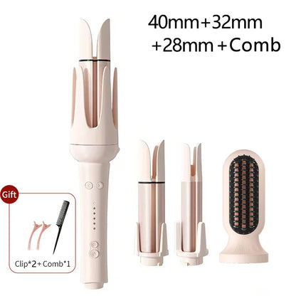Automatic Hair Curler Negative Ion Ceramic Curling Iron - 40mm Large Wave Perm for Home Use, Lazy Person Electric Curling Wand