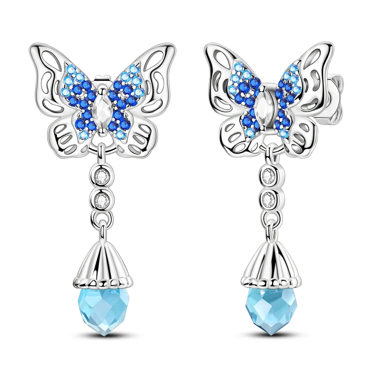 925 Sterling Silver Multi Layer Starry Tassel Drop Earrings Women Earrings Charm Trend Versatile Party Jewelry Gifts