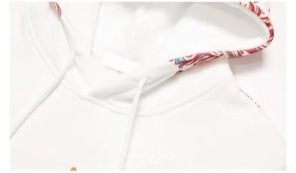 Moletons Pretos com Estampa de Anime Essenciais com Capuz Feminino Estética Coreana Moda Fofa Moletons com Capuz Streetwear para Mulheres