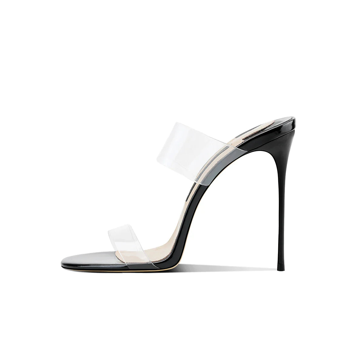 Pink Summer New Fashionable Open toed Sandals High Heels Women's Fine Heels Sharp Pointed Design Sensation Cool Slippers