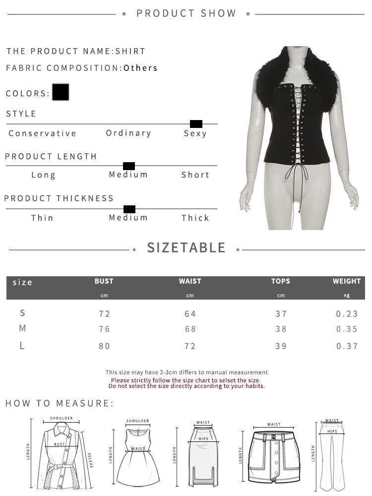 Furry Patchwork Sexy Tank Top Women Y2K Halter Backless Shirring Sleeveless Stretch Coquette Midnight Party Clubwear