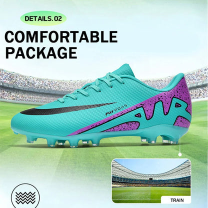 Kid Size 33-47 Long Short Spike Soccer Shoes Football Field Boots Unisex Society Training Match Adult Football Shoes