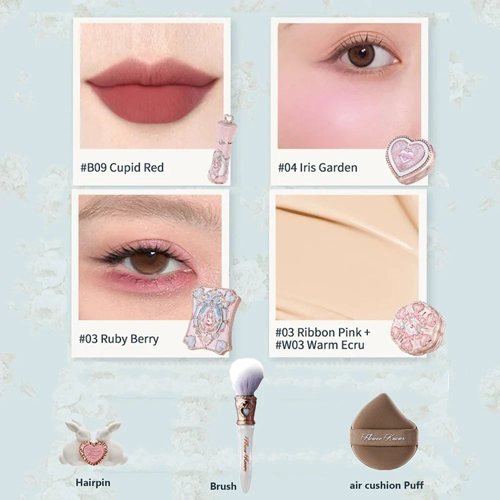Little Angel Collection Makeup Gift Box Eyeshadow Blush Cream Matte Lipstick Highlighter Full Kit All In One