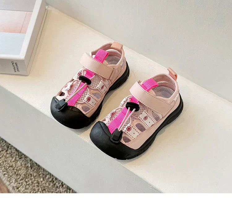Children Sport Sandals Baby Soft Breathable Beach Sandals Summer Boys Girls Hollow Cool Running Shoes Kids Buckle Sandals