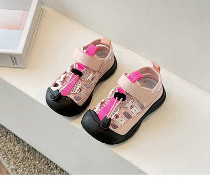 Children Sport Sandals Baby Soft Breathable Beach Sandals Summer Boys Girls Hollow Cool Running Shoes Kids Buckle Sandals