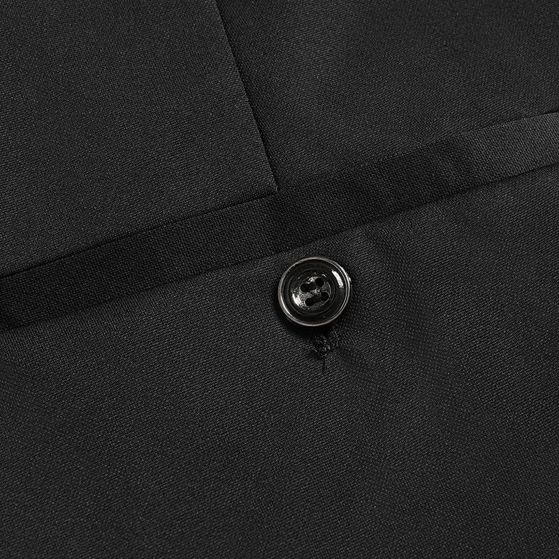 Mens Embroidery Trousers Casual Business Suit Pants Stretch Golf Dress Pants Men 4-Way Elastic Classic Black Trousers