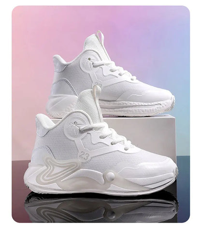 Children Basketball Shoes Breathable Mesh Boys Fashion Sneakers Girls School Sport Shoes Kids Casual Trainers Outdoor Athletic