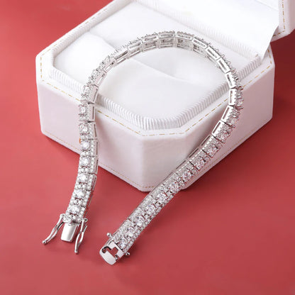 Luxury Full Moissanite Bracelet S925 Silver Sparkling Diamond for Women Engagement Wedding Fine Jewelry Gift GRA Certified