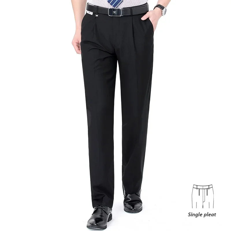 Men's High-End Summer Wool Blend Trousers, Traf Suit Pants,Business Formal , Man Pants,Wool Dress Pants for Men