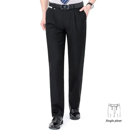 Men's High-End Summer Wool Blend Trousers, Traf Suit Pants,Business Formal , Man Pants,Wool Dress Pants for Men