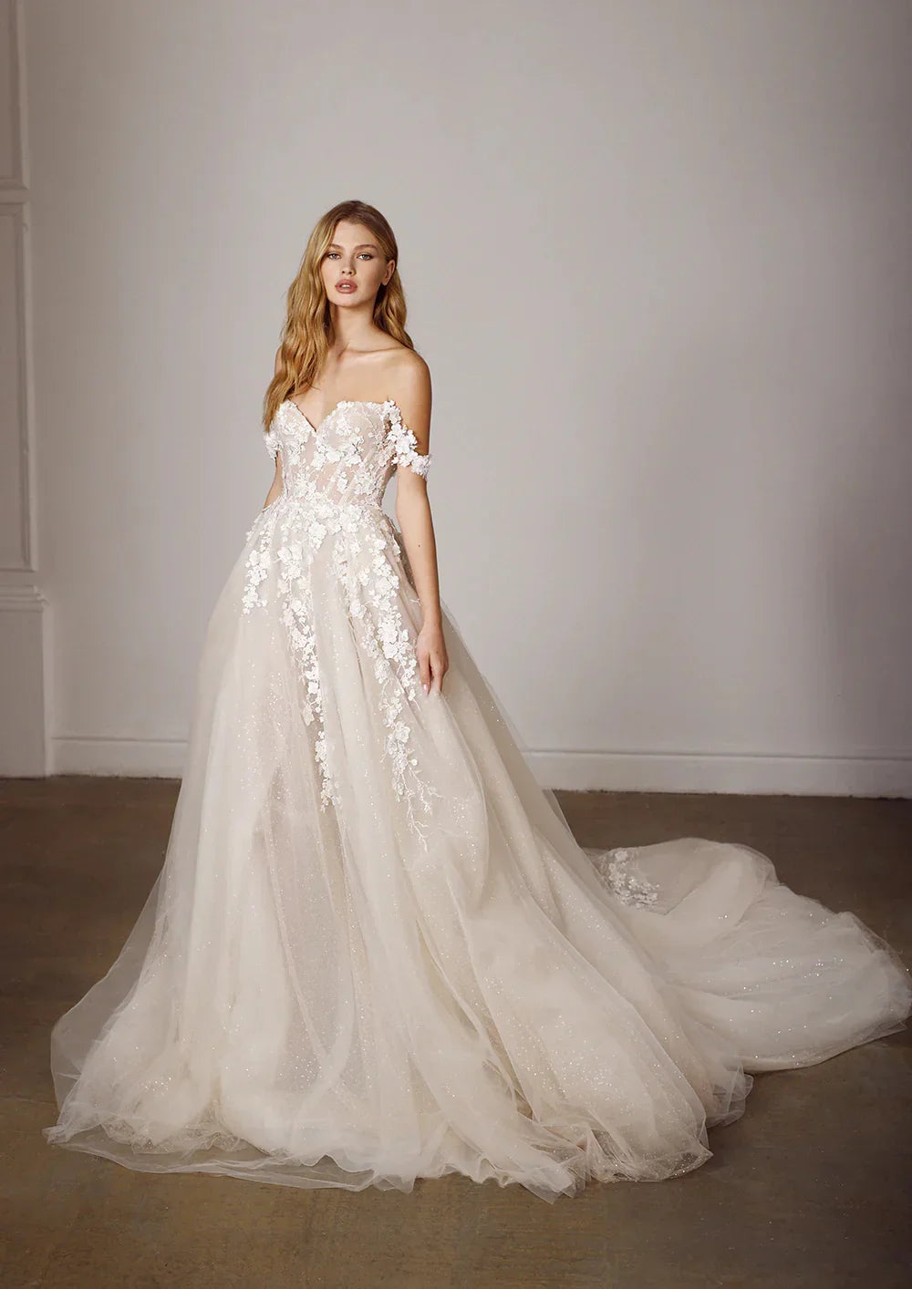 Elegant Off The Shoulder Sweetheart Lace Applique Boho Beach A Line Wedding Dresses Sweep Train Custom Made 2025 Vestido De Noiv