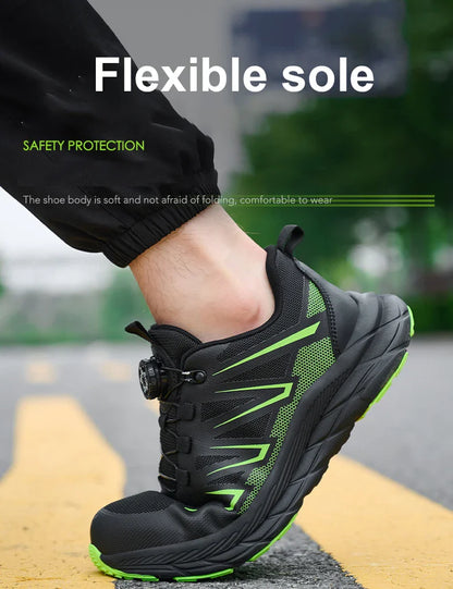 Safety Shoes Man Lightweight Steel Toe Shoes for Men Women Comfort Breathable Safety Shoes Man Indestructible Work Shoes Men ﻿
