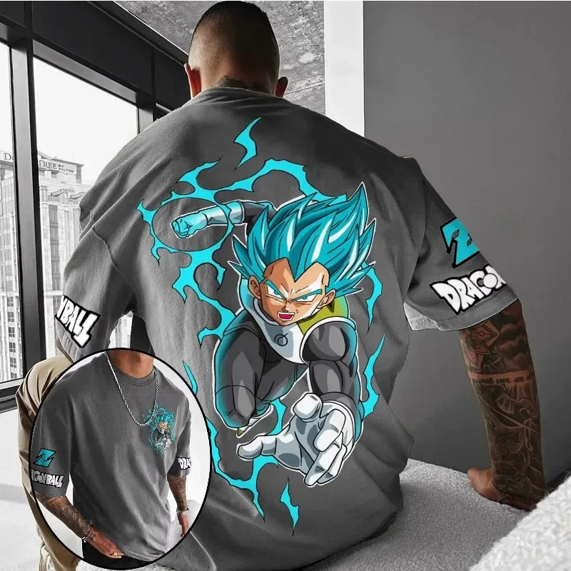 Animation Joint American Loose T-Shirt 2025 Summer New Men's and Women's Casual Street Hip Hop Short Sleeve Top