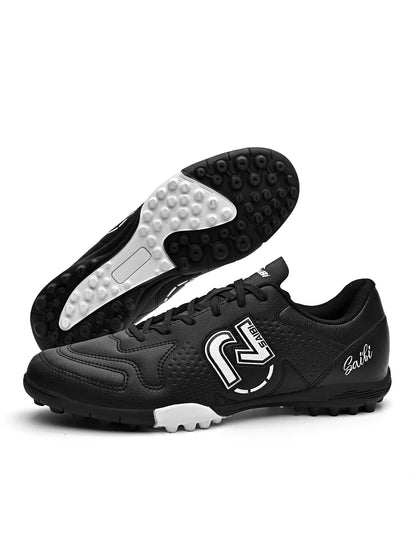 TF Turf Football Boots PU Fabric Stitching Upper Rubber Non-slip Outsole Durable Boys Girls Teenager Outdoor Footwear