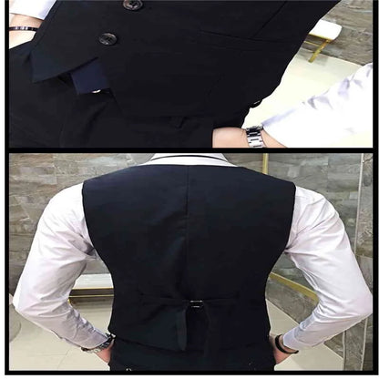 Men's Wedding Suit Three-Piece Set Brother's Match Groomsmen Formal Wear Business Casual Polyester Fiber Flat Collar Slit