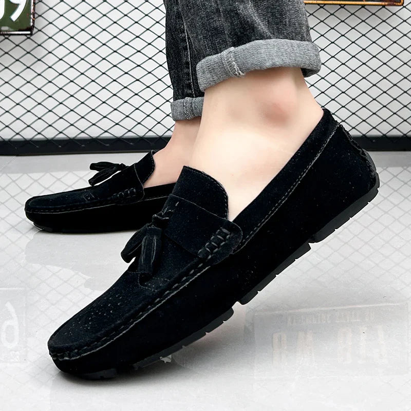 Loafers Men Casual Shoes Tassel Brogue Shoes Men Loafers Moccasins Breathable Slip on Big Size Driving Loafers for Men Shoes
