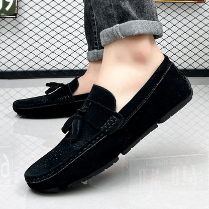 Loafers Men Casual Shoes Tassel Brogue Shoes Men Loafers Moccasins Breathable Slip on Big Size Driving Loafers for Men Shoes
