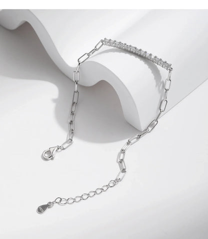 Sparkling D Color Moissanite Bracelet 925 Sterling Silver Lock Stackable Trendy Bracelets For Women Jewelry With Gift Box
