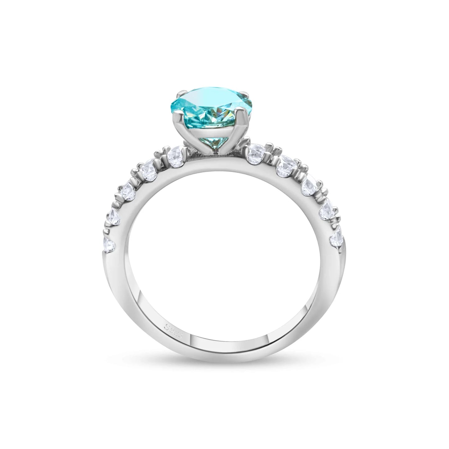 1.0 carat Simple Design Moissanite Ring with 4 Claw S925 Sterling Silver Women's Engagement Band Fashion fine Jewelry gift