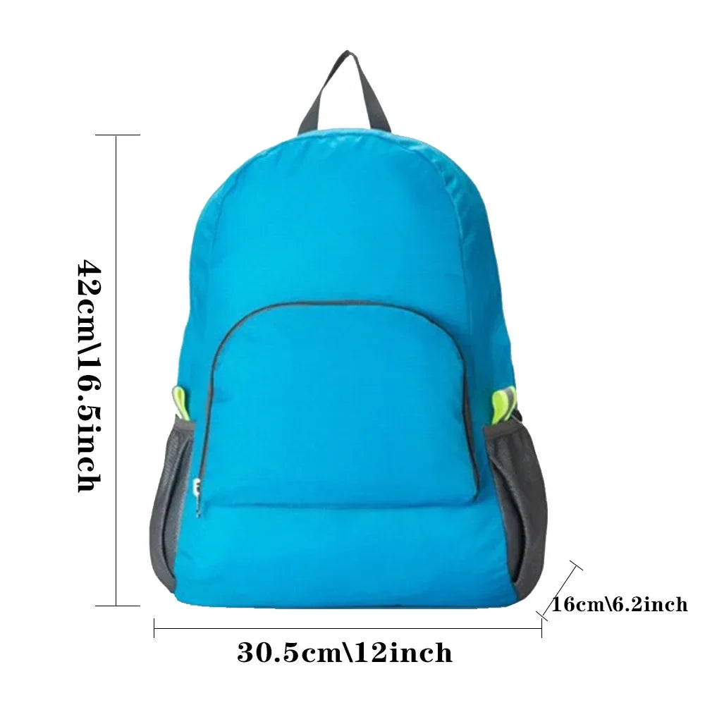Unisex Foldable Backpack Travel Bag Lightweight Shoulder Backpacks Portable Outdoor Hiking Camping Sport Climbing Organizer Bags
