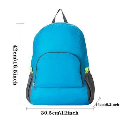 Unisex Foldable Backpack Travel Bag Lightweight Shoulder Backpacks Portable Outdoor Hiking Camping Sport Climbing Organizer Bags