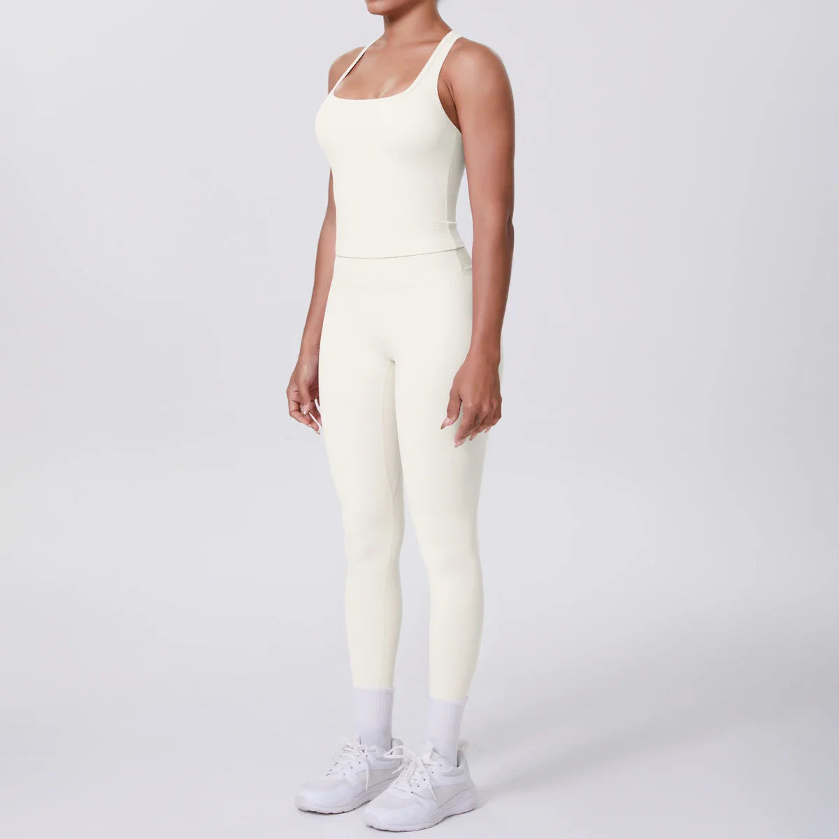 Yoga Top Set Fitness Gym Suit Training Sleeveless Sport Gym Tops Crossover Back Sports Underwear Tummy Control Slimming