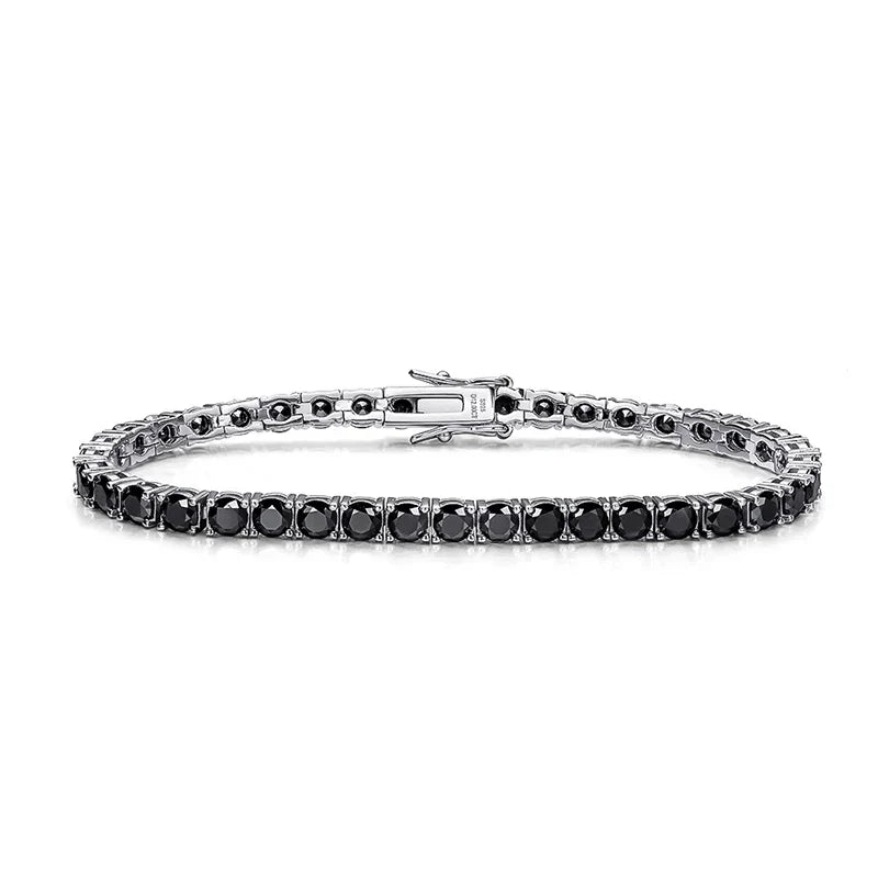 3/4/5mm Pass Diamond Test Moissanite Tennis Bracelets for Women Men Original 925 Sterling Silver Bangles with Certificate