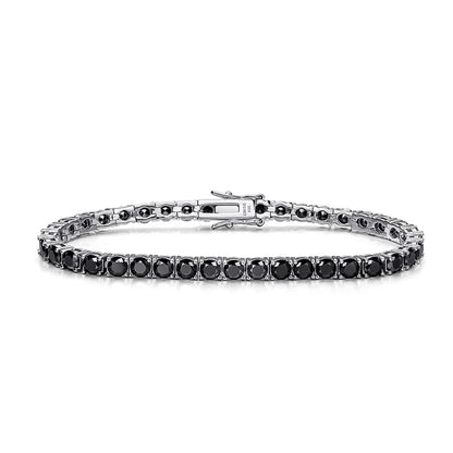 3/4/5mm Pass Diamond Test Moissanite Tennis Bracelets for Women Men Original 925 Sterling Silver Bangles with Certificate