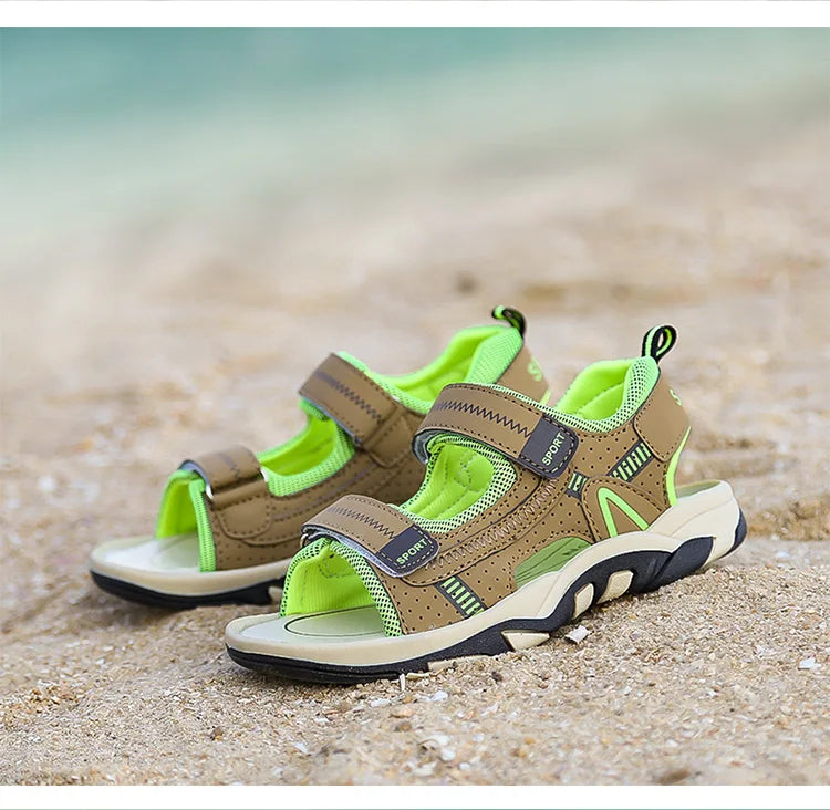 Kids Sport Sandals for Boys Breathable Outdoor Soft Sole Beach Shoes Summer Children's Casual Walking Sandals Anti-Slip