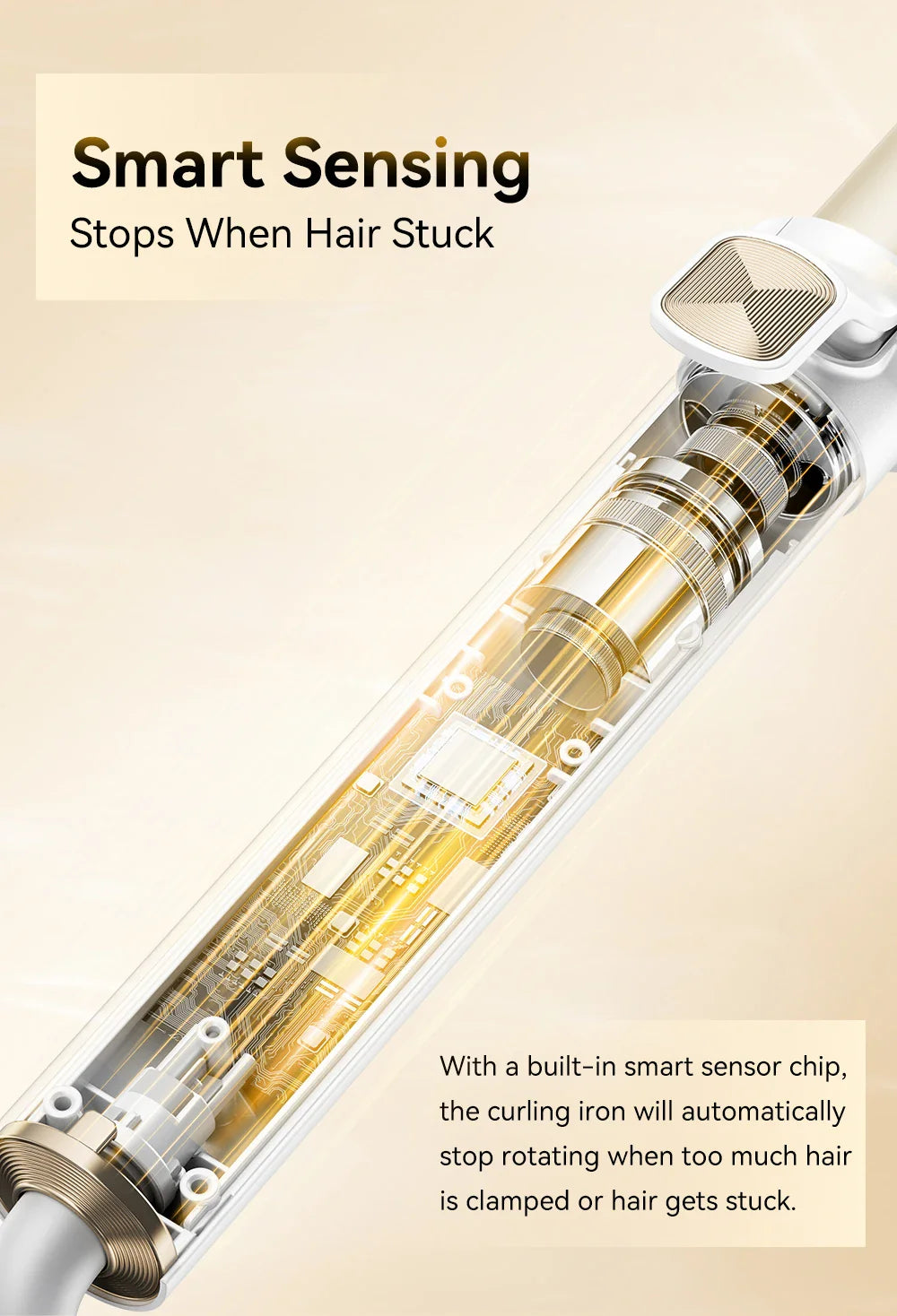 Automatic Curling Iron 30s Fast Heating Smart Temperature Control Ceramic Coating Long Lasting Curls Rotary Hair Curler