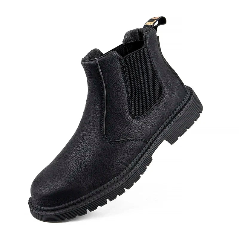 Anti Smashing Anti Piercing Steel Toe Boots Combat Anti Splashing Anti Slip Oil Wear Resistant Durable Labor Protection Shoes