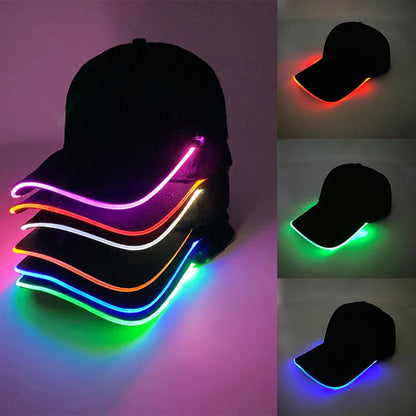 Baseball Caps Night Glow Light Cap Boys Girls Fashion Headwear Costumes Accessory Caps Hats