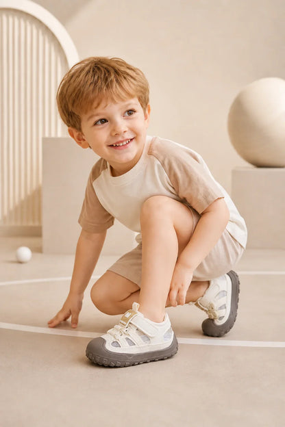 Hollow Out Summer Sandals For Children PU Leather Trend Fashion Boy's Girl's Sport Sandal Anti-slippery Ergonomics Kid's Sneaker