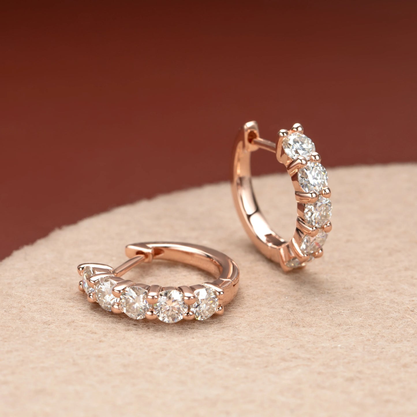 100% Real 3.5mm 0.2ct Moissanite Hoop Earrings for Women S925 Sterling Silver Earring Luxury Designer Wedding Fine Jewelry