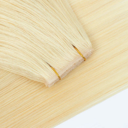 Invisible Hole Flat Pu Tape Human Hair Twin Tabs 25cm Long Tape PU Weft Real Human Hair No Glue Microlink Application 40-50g