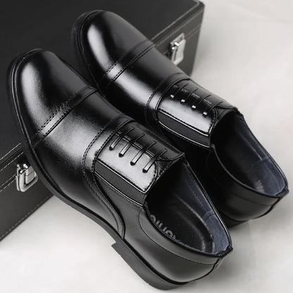 High Quality Formal Business Men Dress Shoes Breathable Leather Men Casual Shoes Italian Luxury Brand Non-slip Men Driving Shoes
