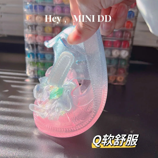 Girls' Princess Sandals 2025 Summer New Children's Jelly Sandals Soft Bottom Closed-toe Anti-collision Baby Kid's Beach Shoes