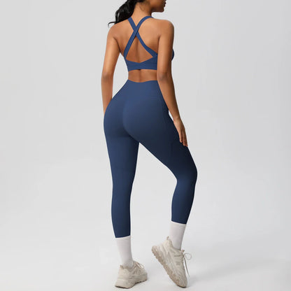 Yoga Suit Sports Set Womens Sportswear Sports women's yoga bra  Tummy Control Slimming Booty Leggings Women's tracksuit