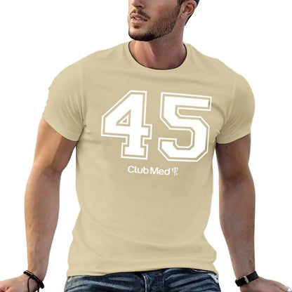 Number 45 Club Med T-Shirt quick drying custom shirt anime stuff plain black t shirts men