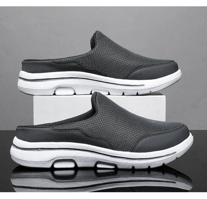 Men Slippers Summer Breathable Home Indoor Slippers Men Thick Bottom Slides Fashion Couple Walking Shoes