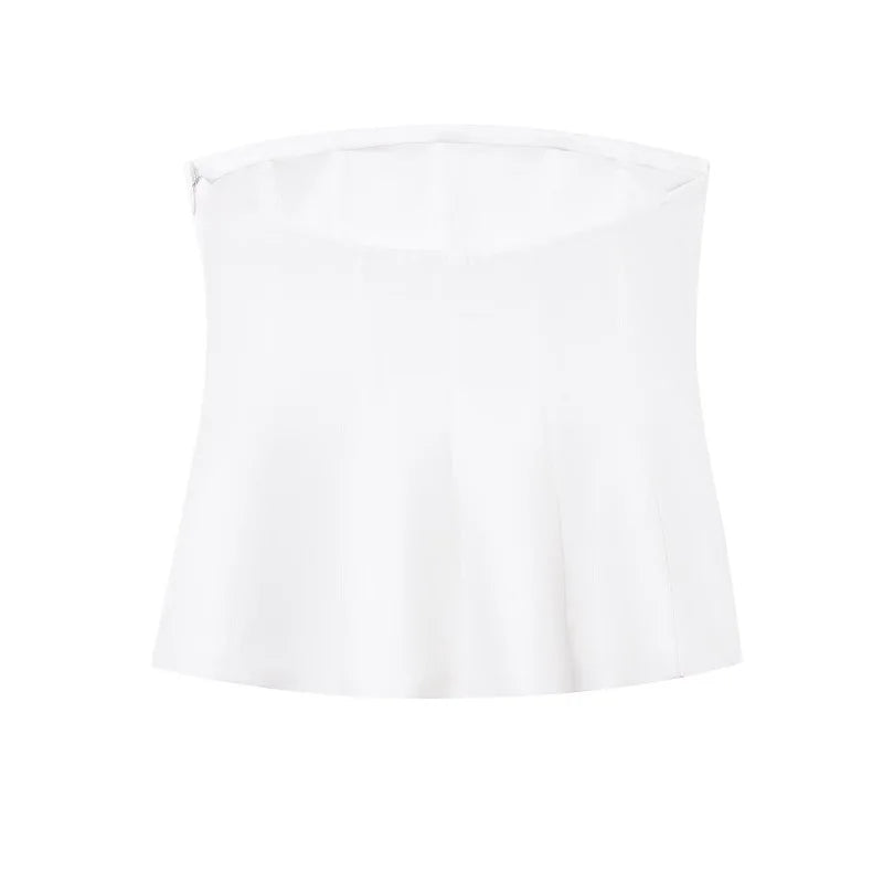Off Shoulder Crop Top Woman Sexy Backless Corset Top Female White Pink Bustier Tops Woman 2025 Camisole Tube Tops Women