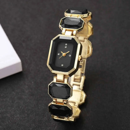 Elegant Women Watches Fashion Rectangle Dial Quartz Wrist Watches Girls Clock Reloj Hombre（Without Box）