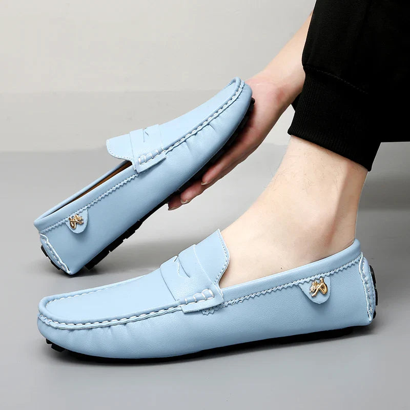 2025 New Handmade Beanie Shoes Men's Soft Sole Lazy Korean Style Trbottomy Easiest for Match Casual Slip-On Driving