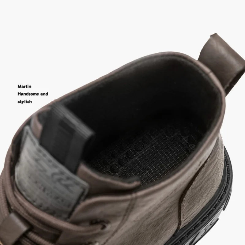 Winter Men Boots Outdoor Leather Ankle Boots Lightweight High Top Casual Boots Designer Male Work Boots Classic Handmade Boots