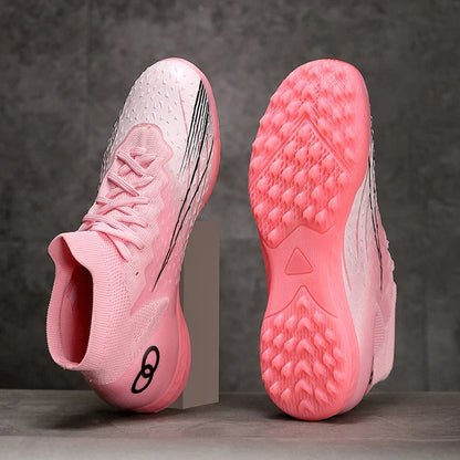 New Men Soccer Shoes Long Spikes Ultralight Football Boots Breathable Sneakers Indoor Match Cleats Training Drop Shipping