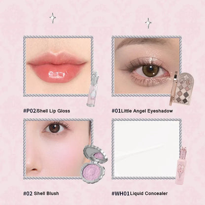 Little Angel Collection Makeup Gift Box Eyeshadow Blush Cream Matte Lipstick Highlighter Full Kit All In One